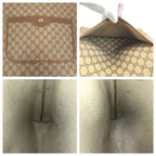 Gucci Vintage Sherry Line Beige Gray GG Supreme Canvas Tote Shoulder Bag — view 6