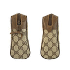 Gucci Sherry Line Beige Brown GG Supreme Canvas Leather Clutch Pouch — view 6