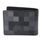 Louis Vuitton Portefeuille Calf Damoflage Black Canvas Noir Wallet — view 3