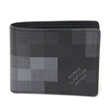 Louis Vuitton Portefeuille Calf Damoflage Black Canvas Noir Wallet