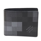 Louis Vuitton Portefeuille Calf Damoflage Black Canvas Noir Wallet