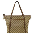 Gucci Tote Shoulder Bag 2-Way GG Canvas Beige Brown — view 2