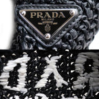 Prada Small Crochet Tote Black — view 6