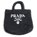 Prada Small Crochet Tote Black