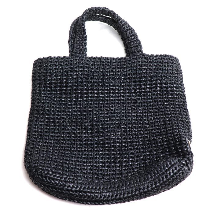 Prada Small Crochet Tote Black — view 2