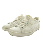 Gucci Interlocking Sneakers Shoes Perforated Leather 35 White