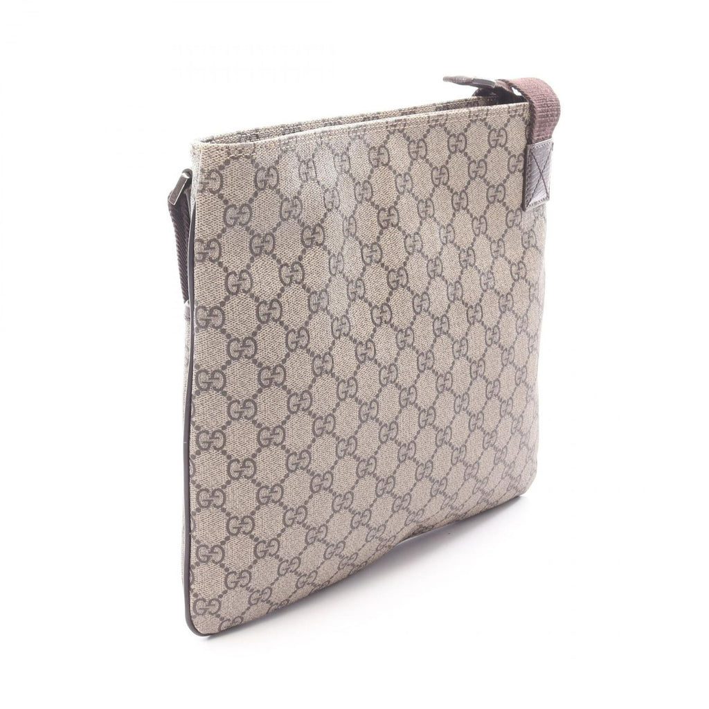 Gucci Shoulder Bag GG Supreme Beige Canvas Leather — view 2