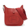 Hermes Evelyne 3 Trois PM Made Togo Red Silver Shoulder Bag