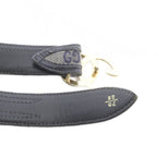 Gucci Belt Signature Logo Leather 70 28 Navy Gold — view 8