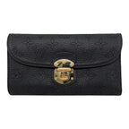 Louis Vuitton Trifold Wallet Portefeuille Amelia Monogram Mahina Noir Black