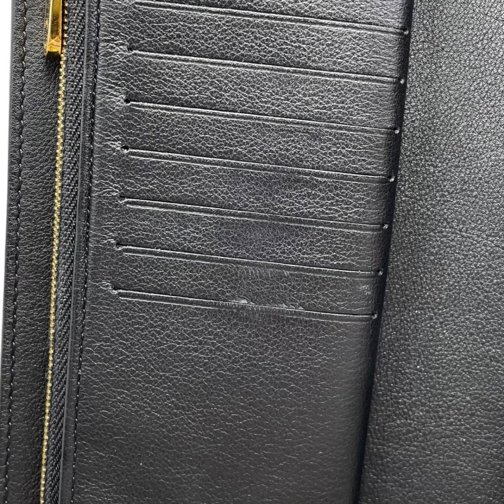 Louis Vuitton Trifold Wallet Portefeuille Amelia Monogram Mahina Noir Black — view 8