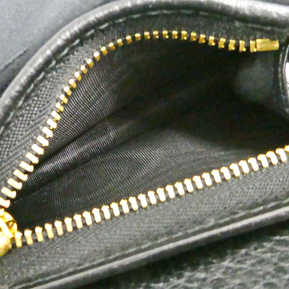 Gucci Double Small Wallet Leather Black Gold — view 7