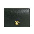 Gucci Double Small Wallet Leather Black Gold