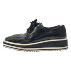 Prada Platform Wingtip Shoes Black — view 2