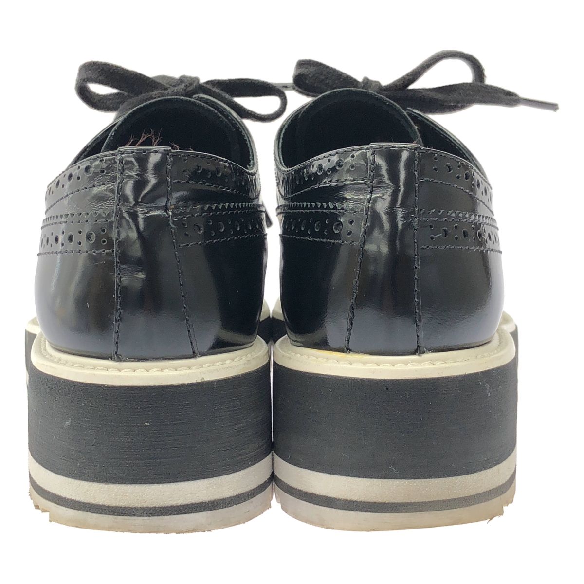 Prada Platform Wingtip Shoes Black | The Collector Edit