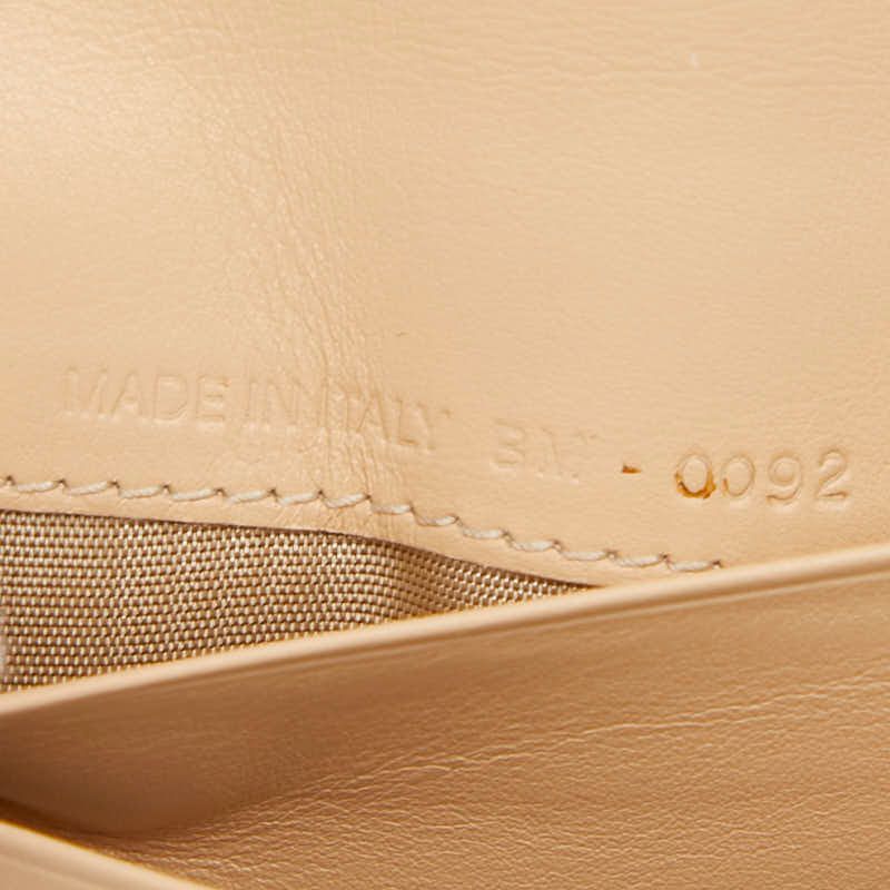 Dior Trotter Jacquard Card Case Bifold Beige Brown Canvas Leather — view 9