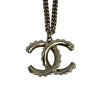 Chanel Necklace CC Logo Champagne Gold Metal Faux Pearl — view 2