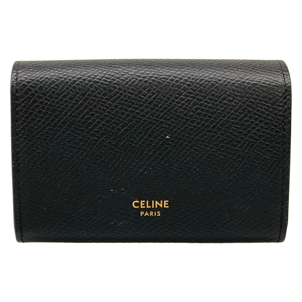 Celine Card Case Black Gold