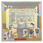 Hermes Grand Theater Nouveau Carre Shawl Scarf