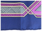 Hermes Cuirs du Desert Leather Ornament Carre 90 Red Blue Multicolor Silk Scarf — view 5