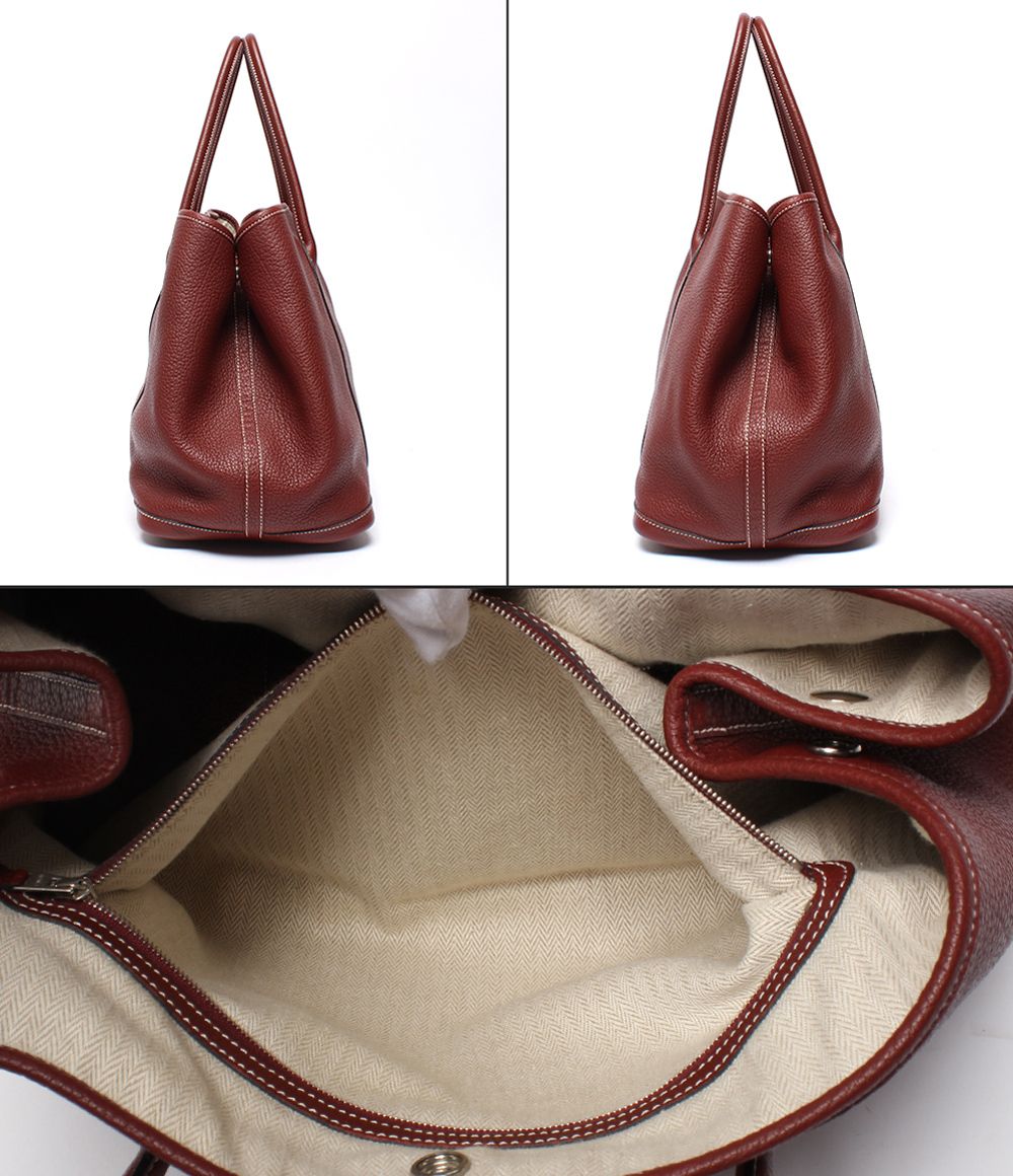 Hermes Tote Silver Garden Party PM — view 8