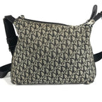 Dior Shoulder Bag Trotter Logo Leather Canvas Black — view 2