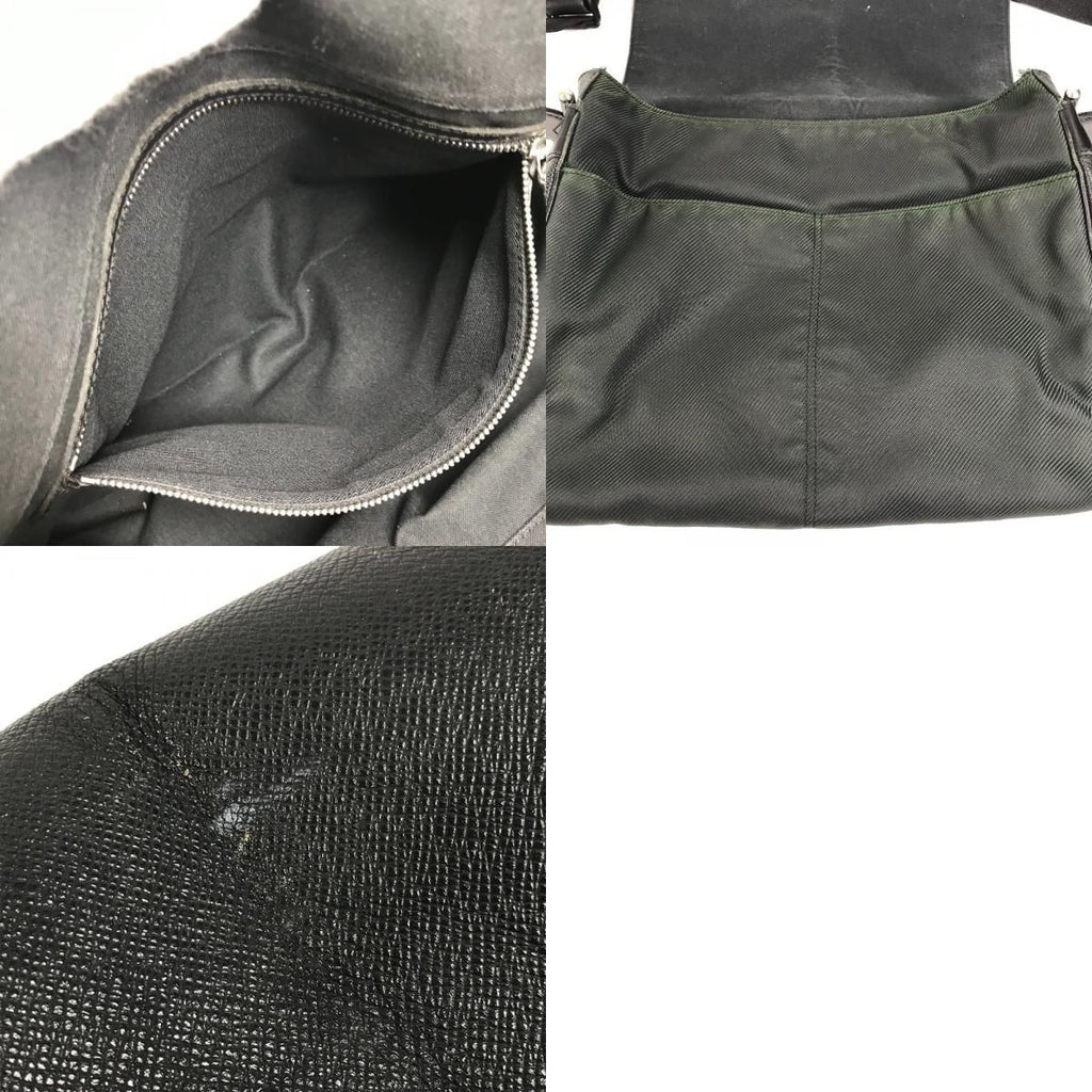 Louis Vuitton Shoulder Bag Victor Taiga Leather Noir Black — view 9