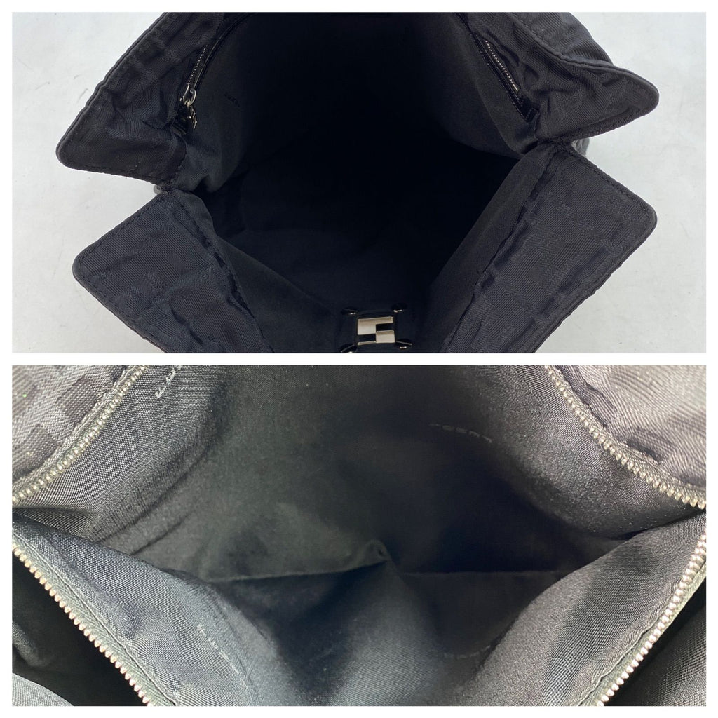 Fendi Tote Zucca Black Canvas Travel Business — view 9