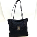 Fendi Tote Zucca Black Canvas Travel Business