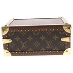 Louis Vuitton Monogram Petite Valise Trunk 2-Way Shoulder Bag Brown Custom Art — view 5