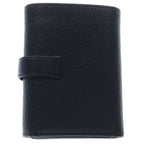 Hermes Bearn Compact Leather Silver Trifold Wallet Black — view 2