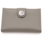 Hermes Card Case Gray Evercolor Grimeia Silver