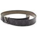 Louis Vuitton LV Line Reversible Monogram Eclipse Belt Black Khaki