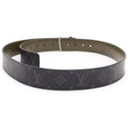 Louis Vuitton LV Line Reversible Monogram Eclipse Belt Black Khaki — view 2