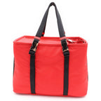 Prada Pet Bag Handbag Red Nylon Tessuto Silver — view 2