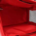 Prada Pet Bag Handbag Red Nylon Tessuto Silver — view 4