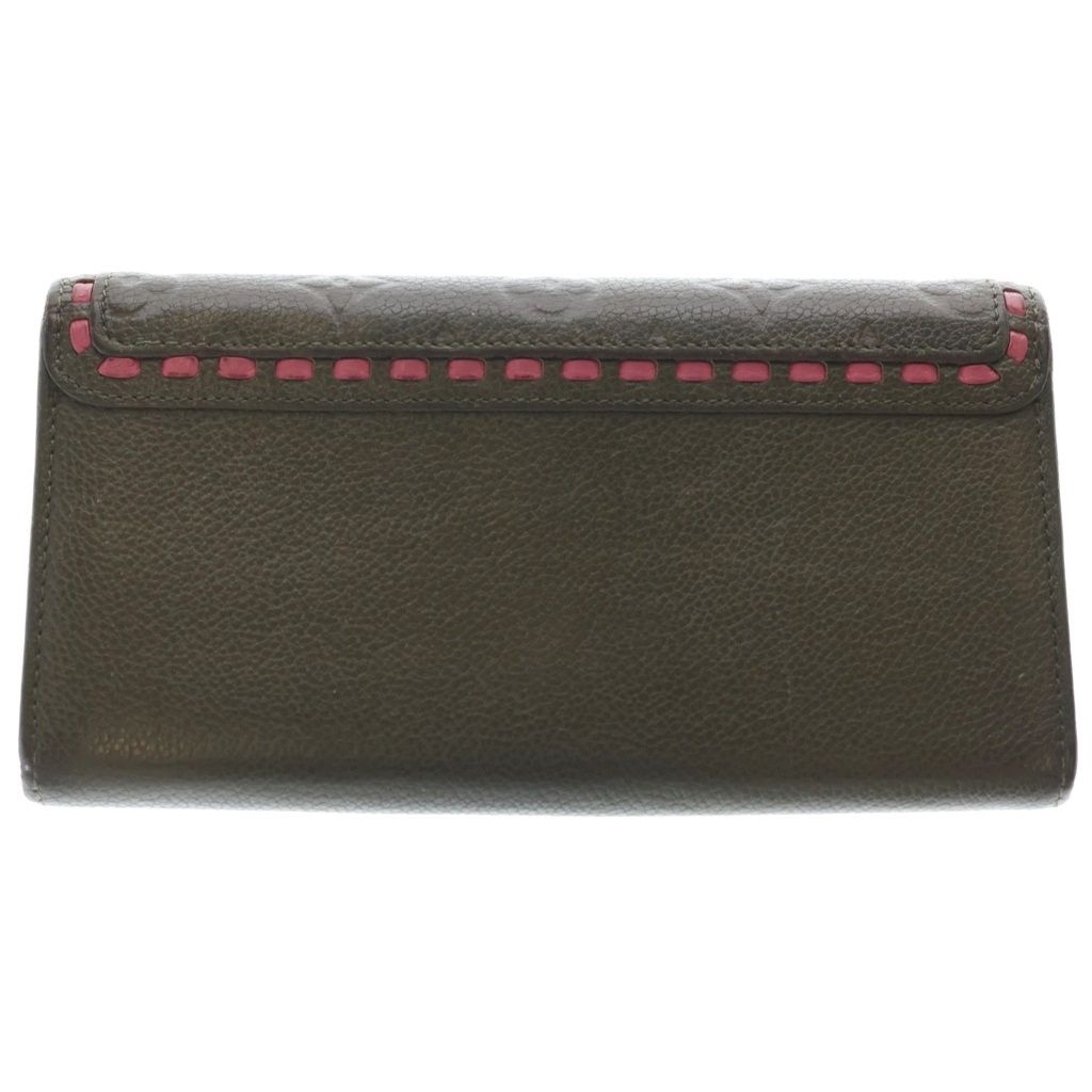 Louis Vuitton Empreinte Portefeuille Sarah Wallet Card Case Khaki Pink Leather — view 2