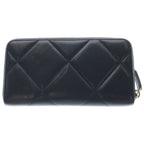 Chanel CC Logo Lambskin Zip Around Wallet Black — view 2