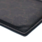 Celine Triomphe Pattern Leather Card Case Business Holder Black Brown — view 5