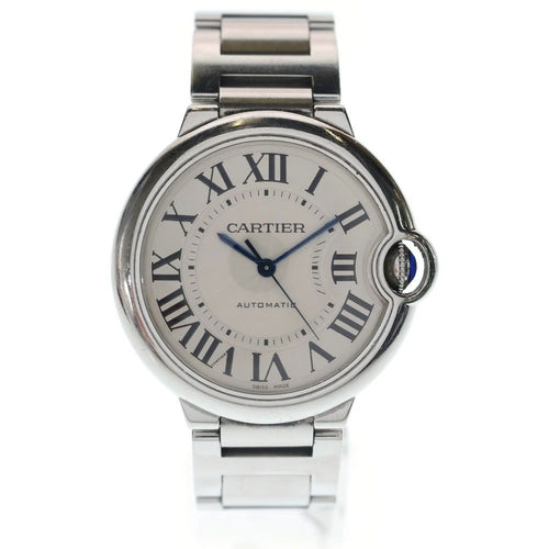Cartier Baron Blue White Dial Ssat Stainless Steel Automatic Watch