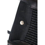 Saint Laurent Paris Raffia Maxi Rive Gauche Shopper Tote Canvas Black — view 6