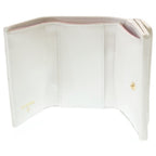 Chanel CC Logo Quilted Small Flap Compact Wallet Trifold White Pink Seal — view 4