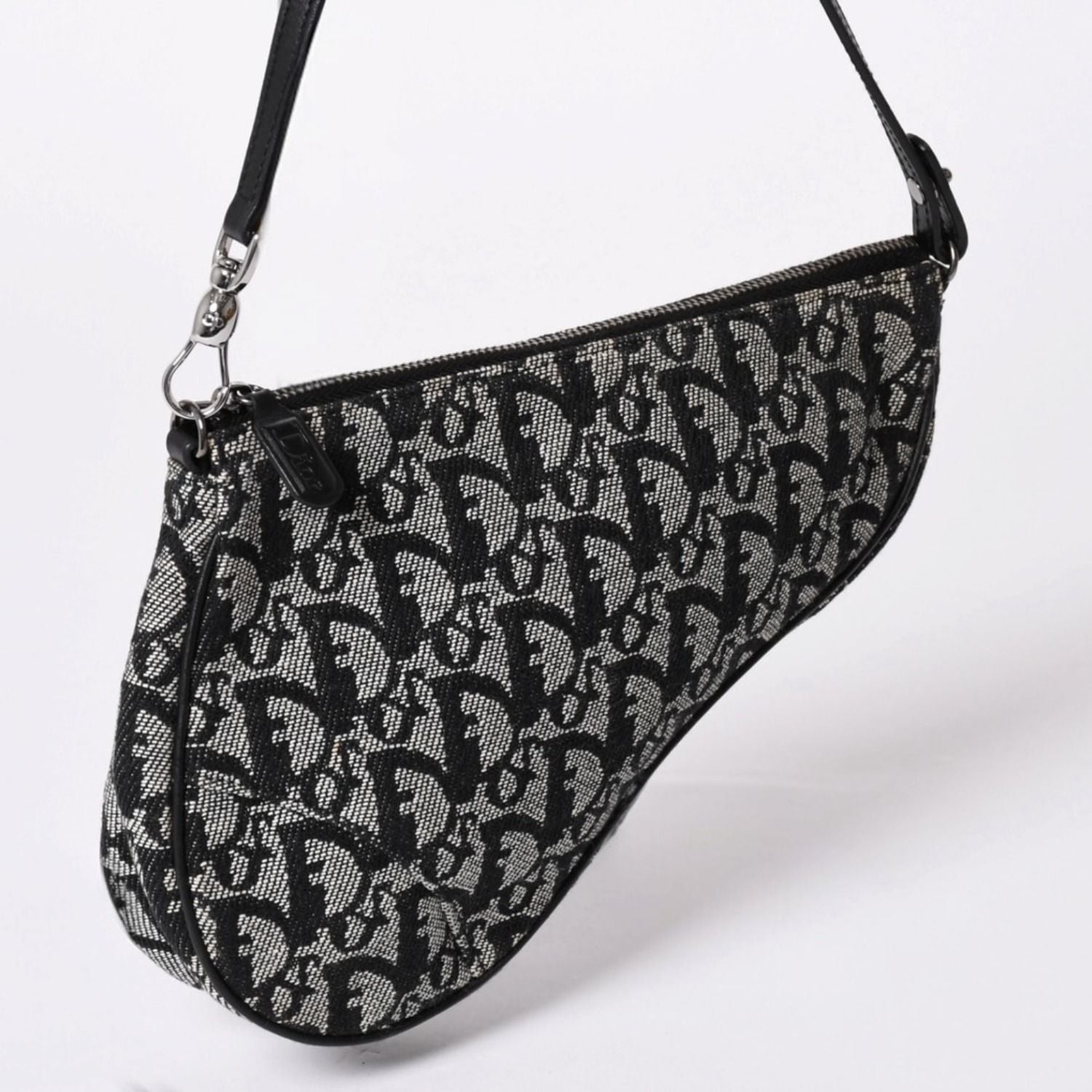 Dior Trotter Saddle Bag Pouch Black — view 3