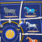 Hermes Couvertures Et Tenues de Jour Horsewear Carre 90 Scarf Total Silk Shawl — view 5