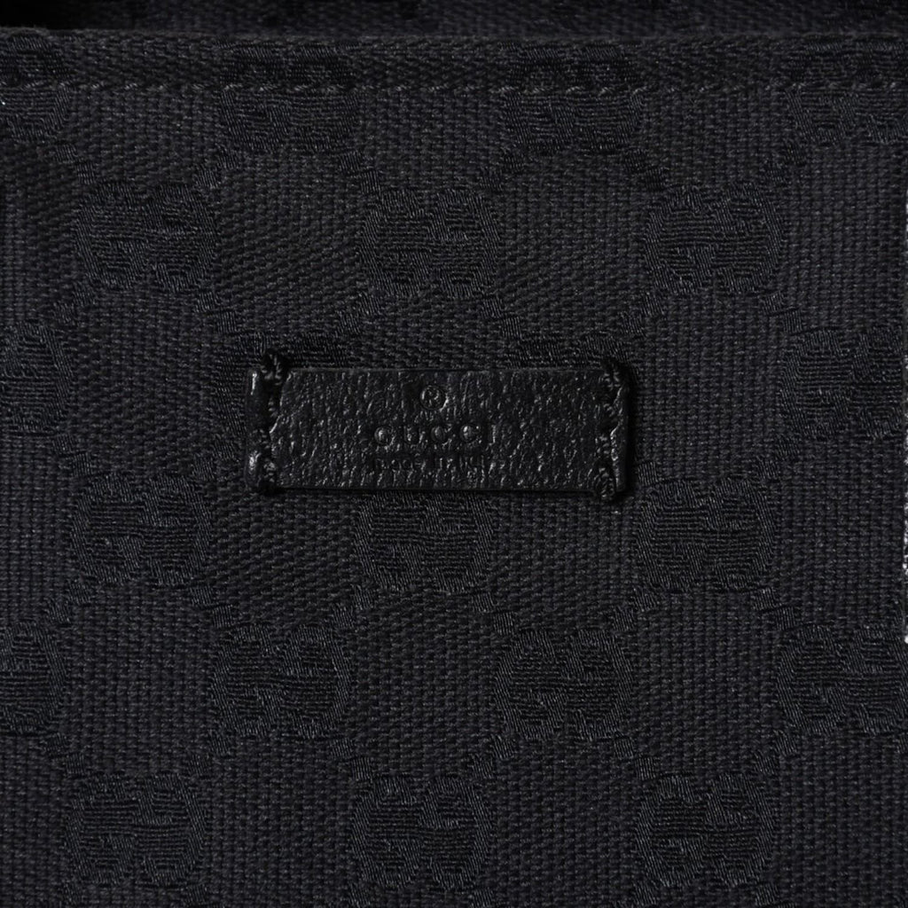 Gucci Sherry Line Hand Bag Handbag GG Canvas Black — view 7