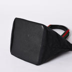 Gucci Sherry Line Hand Bag Handbag GG Canvas Black — view 8