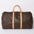 Louis Vuitton Keepall 50 Boston Bag Monogram Leather Gold