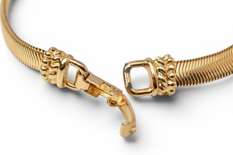 Dior Bracelet Bangle Vintage Rhinestone Gold — view 7