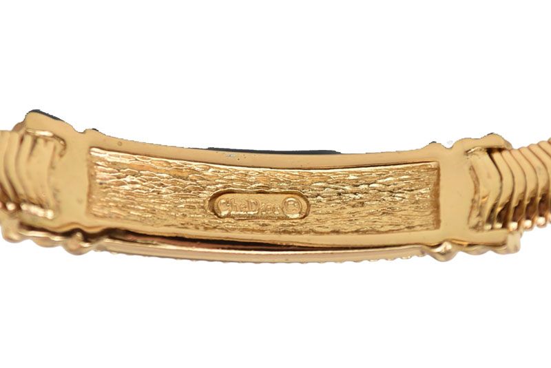 Dior Bracelet Bangle Vintage Rhinestone Gold — view 4