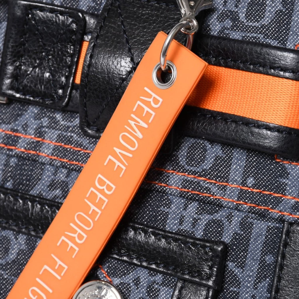 Dior Flight Line Trotter Handbag Galliano Era Denim Leather Navy Black Silver — view 7